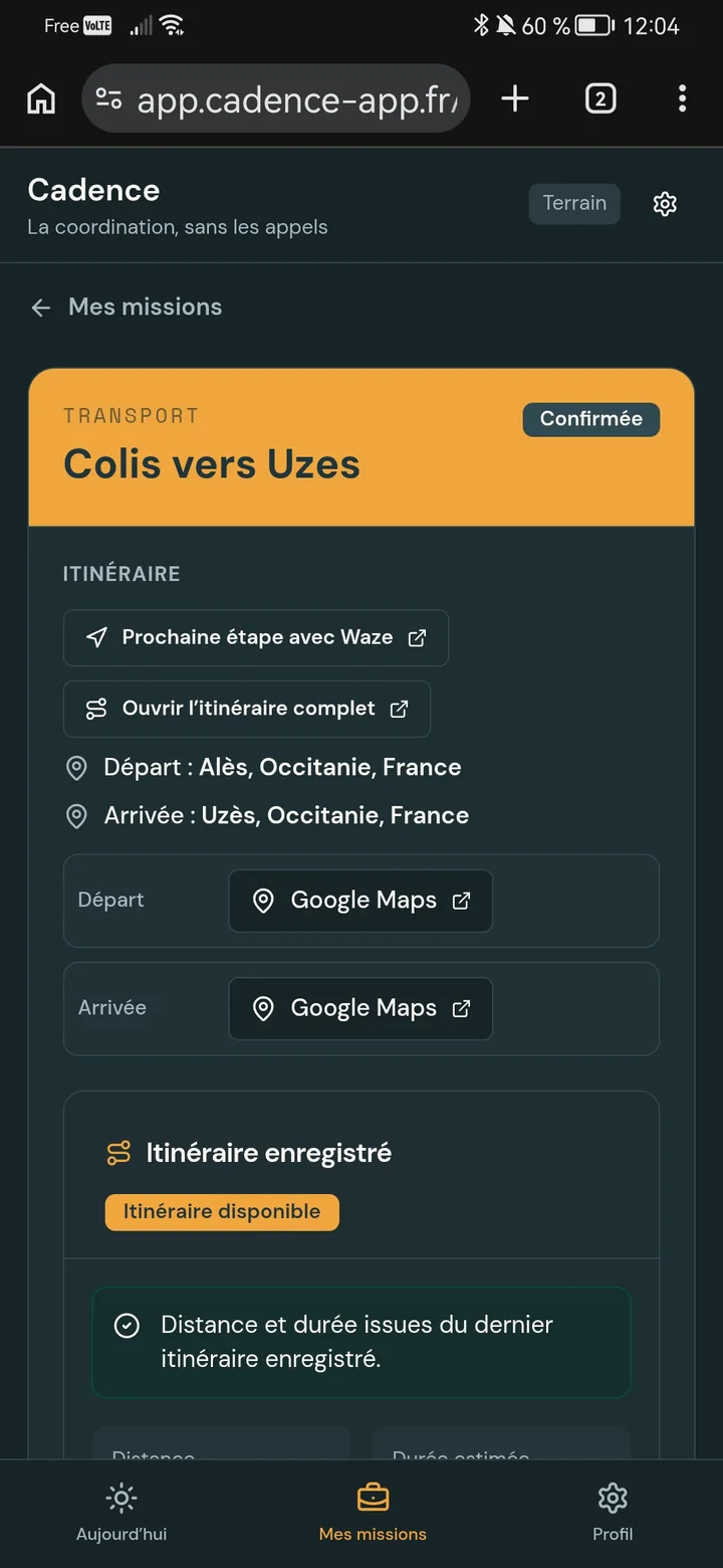 Écran mobile Cadence : itinéraire d’une mission